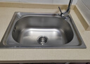 柯邦不锈钢水槽洗菜池水槽单槽一体拉丝加厚不锈钢洗菜盆厨房阳台水槽 单冷龙头套餐 升级加厚50*40 实拍图