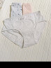 全棉时代（PurCotton）产妇孕妇内裤针织低腰纯棉孕期产后三角裤2条 青麦绿+奶白色 XL 实拍图