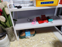 逸朗德简易厨房多层置物架调料用具架子客厅桌面打印机置物架办公桌置物 双层白架白色板-50cm长-厚1.5cm 实拍图