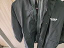 良茨胖子假两件PU羽绒外套男士秋冬加绒加厚棉衣宽松大码工装冲锋夹克 JK303黑色（工装口袋） L 110-130斤 实拍图
