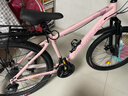凤凰（Phoenix） 上海凤凰山地自行车成人男士女式学生变速宽胎越野赛车公路单车 钢架辐条轮粉【95%免安装】 26寸27速【全轴承+礼包】 实拍图