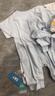 舒贝怡2件装婴儿衣服夏季薄款新生儿连体衣短袖哈衣儿童爬服蓝色90CM 实拍图