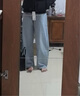 优衣库女装男装宽松廓形牛仔裤/弯刀镰刀裤子25秋冬新款479000 62 粉蓝色 23 /150/58A 实拍图