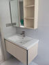 恒洁（HEGII）浴室柜 陶瓷一体盆洗手池盆柜套装BC6220-90(镜柜BM6219-080米白) 实拍图