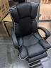 锦汐电脑椅办公椅子电竞椅家用人体工学椅老板椅主播靠背椅皮革转椅 黑色+4级杆+乳胶+脚踏【大满配】 实拍图