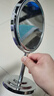 呈爱高清台式化妆镜不锈钢3倍放大手柄镜手拿便携折叠壁挂镜美容镜子 不锈钢6寸圆形直柱 实拍图