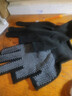 户外骑行快递外卖专用防滑手套露二指耐磨可触屏男女通用 黑色【1双】 实拍图
