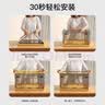 星优可折叠书籍收纳箱透明书箱书本大号整理箱学生宿舍储物箱带滑轮 慕斯黄【1个装】 54L【51*36*29.5cm】 实拍图