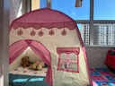 小斑鸠(little dove)儿童帐篷室内游戏屋/大号家用宝宝男女孩公主房/生日礼物 粉色城堡(含加厚地垫+冰丝席) 实拍图