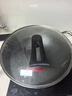赫巴兹（HZIB）德国不粘锅316不锈钢炒锅炒菜锅具少油烟平底炒锅电磁炉燃气通用 双面屏+玻璃盖内径32外径 34cm 实拍图