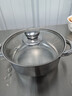【加高】不锈钢汤锅加厚家用加高煲汤大容量煮粥炖锅 小号【18cm】汤锅+玻璃盖 实拍图
