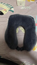 网易严选 泰国93%天然乳胶U型枕  藏篮黑 30*26*14cm 实拍图