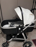 纽贝耳newber婴儿车 婴儿推车 婴儿车0-3岁用折叠可坐可躺带减震 可换向 黑白  遮阳防蚊罩+护脊睡板 实拍图