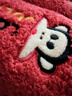 大嘴猴（paul frank）情侣棉拖鞋女男可爱家用室内防滑半包跟情侣家居秋冬保暖地板拖 红色 40-41 实拍图