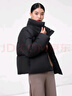 坦博尔鹅绒羽绒服女短款高领时尚保暖女士外套厚TW236362 黑色 165  实拍图