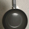 三禾炒锅不粘锅炒菜锅煎炒锅多功能炒锅平底钛锅钻石钛陶锅黛青蓝30cm 实拍图
