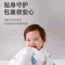 棉加加（Cotton++）纱布浴巾6层婴儿纯棉宝宝全棉100%新生儿童3-6-12岁洗澡包被裹巾 花兔绿【a类6层一体超柔110*110 cm拉伸尺寸 实拍图