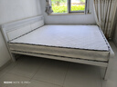 铁艺床1.8米x2米单双人床架1.5x2米钢架出租屋储物金属软包排骨床 白色床架高尾款+20CM弹簧床垫 1.8*1.9/2.0m【默认2.0m】 实拍图
