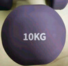 Keep彩色浸塑哑铃男士家用家庭健身肌肉塑形暮山紫 10kg*2 实拍图