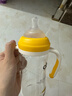 【9成新】好孩子（gb）婴儿防胀气防呛奶玻璃奶瓶新生儿奶瓶吸管重力球学饮杯260ML-浅黄 实拍图