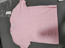 重磅纯棉短袖t恤男高档纯色印花休闲基础款内搭半袖打底衫 粉色 L  125-140斤 实拍图