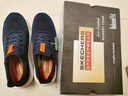 斯凯奇（Skechers）夏季男鞋新款轻便一脚蹬透气网面休闲运动跑步鞋百搭慢跑鞋210281 海军蓝色/橘色/210281-NVOR 44 实拍图