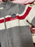 戴维贝拉（DAVE＆BELLA）男童毛衣学院风外套中大童开衫针织衫小男孩衣服秋季2025新款童装 灰色【现货】 110 cm（建议身高100-110cm） 实拍图