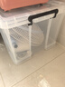 禧天龙直角收纳箱加厚大力士塑料衣物玩具搬家整理箱无轮 65L透明1个装 实拍图