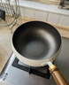 冀铁锤钛陶瓷大肚锅家用不粘炒锅健康聚油平底炒菜锅燃气电磁炉通用24cm 实拍图