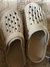 男士外穿EVA拖鞋男沙滩鞋居家凉拖女拖鞋软底一字拖洞洞鞋凉拖鞋 灰色 42 -43【尺码偏小】 实拍图