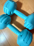 环保彩色小哑铃男生宿舍大学生瑜伽跳操瘦女士健身初减肥 天空蓝 2.5KG *2只 实拍图