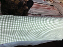 良良婴儿隔尿垫可洗宝宝防水麻棉床垫加大号绿格小蛙110*72CM 实拍图