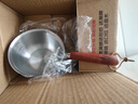 热油小锅泼油锅加厚不锈钢木柄防烫带刻度双倒流口不挂油无涂层 【木柄】第三代升级加厚款300ml 实拍图