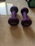 PROIRON普力艾 浸塑哑铃女士家用纯铁小哑铃儿童初学者健身 紫色1.5kg*2 实拍图