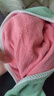 【加厚双层】干发帽女加厚超强吸水速干包头毛巾擦洗头发干发巾 螺纹干发帽【绿粉色1条装】 实拍图