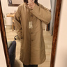 MUJI 女式 蓬松棉服立领大衣 外套女款冬装长款冬季女装棉衣衣服 米色 S (155/80A) 实拍图
