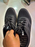足力健老人鞋中老年轻便休闲散步鞋2431380J 男 黑色 44 实拍图