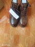 意尔康真皮马丁靴男秋冬新品雪地靴英伦休闲皮靴百搭潮流工装加绒棉鞋男 E54301699咖啡/浅棕 41 实拍图