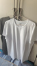 战浩【2件】冰丝莫代尔棉短袖t恤男夏季青年薄纯白色打底衫圆领半袖体 白色+深灰色 2XL 建议【150-165斤】 实拍图