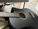 维卡斯（WEIKASI）民谣吉他初学者木吉他单板新手入门练习琴guitar吉它学生男女乐器 38英寸纯黑色+礼包【初学推荐】 实拍图