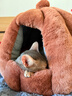 珑小宠 猫窝四季通用半封闭式猫窝狗窝冬季保暖猫屋小型犬宠物用品 南瓜猫窝【14斤猫咪9斤狗狗】 实拍图