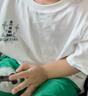 京东京造儿童t恤男5A抑菌新疆棉圆领衣服男装打底衫印花 白色120 实拍图