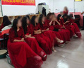 大合唱演出服女长裙成人合唱团服装主持人红歌朗诵艺考独唱晚礼服 酒红色【大合唱团】 XL 实拍图