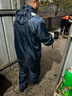 盖托（GANETOUL）可定制岩棉喷漆静电连帽分体服无尘式防尘工作服防尘洁净服 藏青色 连帽分体 5xl 实拍图