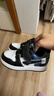江博士秋季简约拼色板鞋 男女儿童学步鞋 时尚休闲儿童运动鞋 黑/米 27 脚长约16.2-16.8 实拍图