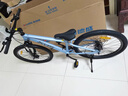 喜德盛（xds）小王子青少年铝合金山地自行车禧玛诺7速24英寸9-15岁学生单车童 浅灰/蓝24寸|建议身高135-155 禧玛诺7速 实拍图