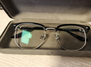 蔡司（ZEISS）镜片近视眼镜框男半框防蓝光辐射可配带散光度数眼睛女钛合金镜架 简约款 黑银 配colorein镜片1.67防蓝光0-1000 实拍图