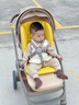 爱宝适婴儿车棉垫秋冬保暖坐垫推车垫子宝宝餐椅坐垫通用型 普罗黄G019 实拍图