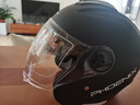 凤凰新国标A类3C认证电动车摩托车头盔双镜片防雾防风保暖哑黑 男女四季通用电瓶车3/4半盔冬季安全帽 实拍图