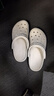 卡骆驰（CROCS）洞洞鞋贝雅卡骆班轻便耐磨一脚蹬休闲鞋|205089 白/深蓝-126 39 (240mm) 实拍图